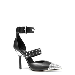 MICHAEL KORS ASTER ANKLE STRAP SPIKED HEELS MODERN STUDDED/ROCKER LOOK SIZE 10